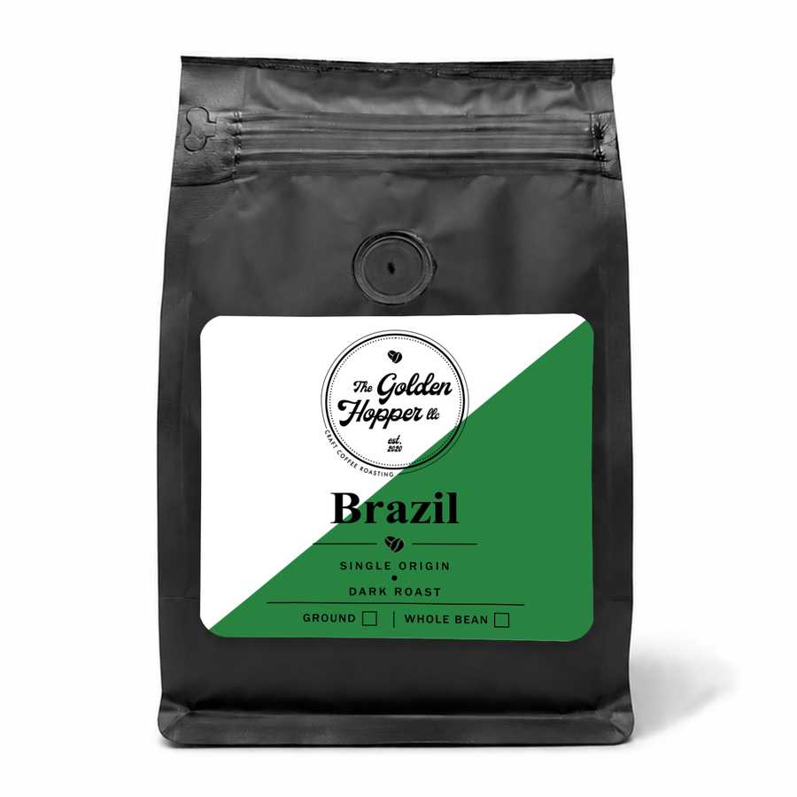 Brazil single-origin coffee bag from The Golden Hopper