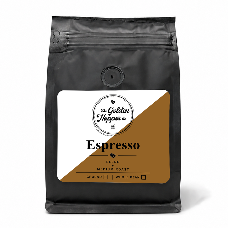 Espresso Blend coffee bag from The Golden Hopper